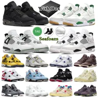 Jumpman 4 hommes Chaussures extérieures 4s Trainers féminins Pine Green Seafoam Military Black Cat Canvas Sail Cactus Jack Midnight Navy Photon Dust Sports Sneakers