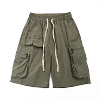 Men's Shorts Men's Fashion Techwear Cargo Short Joggers With Multi Pockets Loose Fit Y2K Tactical Summer Oversized Hip Hop Bottoms