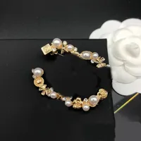 Luxury Classic Double Letter Brooch Designer Brand Brooches Pearl Bow Accessorie For Charm Women Wedding Gift Party Jewelry
