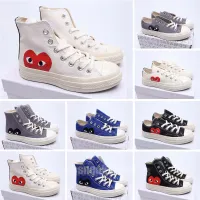 Casual All Starsds Shoe CDG Canvas Play Love With Eyes Hearts 1970 1970s Big Eyes Beige Black Classic Casual Skateboard Sneakers Designer size 35-45