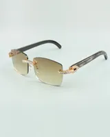 Баффы солнцезащитные очки Framens 3524012 с бесконечными алмазными и черными текстурированными буйволами рожковыми палочками8523373