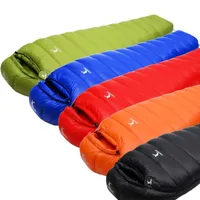 Sleeping Bags Ultralight Dock Down Camping Sleeping Bag Winter Autumn Mummy Sleeping Bag Camping Vacuum Bed Camping Accessories 230324