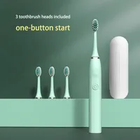 Toothbrushes Head Sonic Electric Toothbrush for Adults Children Ultrasonic Automatic vibrator Whitening IPX7 Waterproof 3 Brush battery type 230324