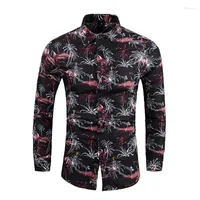 Men's Casual Shirts Shirt For Men 2023 Spring And Autumn Flowers Plus Size Male Teenager Fashion Korean Style 5XL 6XL 7XL S67