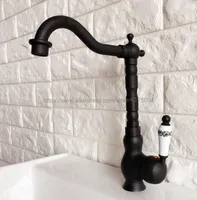 Bathroom Sink Faucets Basin Faucet Oil Rubbed Bronze Single Handle Kitchen Tap Mixer And Cold Water Nnf358