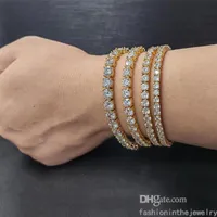 Tennis Designer Bracelet diamond Luxury Jewelry gift 3 4 5 6 mm 7 8 inch fashion moissanite white gold bracelets for men Adult hip307I