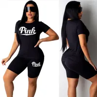 Women's Tracksuits Summer Outfits For Women 2023 Women's Shorts Two Piece Set O-Neck Tee Tops Pencil Gym Tracksuit Short Sets Jogging