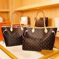2023 2pcs set with wallet women Mini Genuine Leather Medium fashion Handbags Large composite bags lady purse