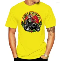 Men's T Shirts Alta Qualidade Santa Motocicleta Geek Tshirts Legal Moda Mais Novo Feliz Natal Melhor Presente 2023 T-Shirt S Homem