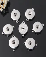 Diy Making Metal Ginger Silver 18mm Snap Button Charms Connectors For Snap Button Jewelry Findings necklace and bracelet Sp2132812390