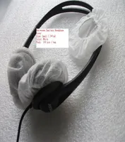 100pack of White Nonwoven Sanitary Headphone Covers Disposable Nonwoven 67cm Headphone Earpiece Covers 100pcslot3629384