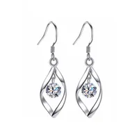 Dangle Earrings & Chandelier Water Ripple Ladies Fashion Jewelry Crystal Zircon Retro Simple Personality Trendy Birthday Gifts