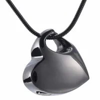 LkJ9960 Hold My Heart Pendant Cremation Urn Jewelry Necklace with Funnel Filler Kit Ashes Keepsake Memorial226O