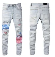 2022 New Mens Designer Jeans Distressed Ripped Biker Slim Fit Motorcycle Bikers Denim For Men s Fashion Mans Pants 66383664161
