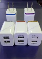 Cell phone chargers US Plug 2A Dual USB Wall Charger Adapter 2 Port Charger Adapter for i phone i7 i8 HTC Samsung5830518