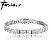 TOPGRILLZ 2020 New Baguette 8mm Tennis Chain Bracelet Iced Out Cubic Zirconia Hip Hop High Quality Fashion Charm Jewelry Gift X050249V