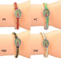 Charm Bracelets Hand Braid Virgin Mary Bracelet Christian Supplies Gifts Zinc Alloy Material Pictures