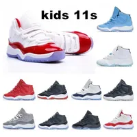 2023 New Cherry Kids Shoes Boys Basketball 11 Jumpman 11s Chaussure Chaussure noire Mid High Sneaker Chicago Designer Scotts Military Grey Trainers Baby Kid Youth Tod