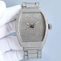 ダイヤモンドウォッチメンズオートマチックメカニカルウォッチLUMINOUS 44x54 mmフルステンレス鋼ビジネス腕時計