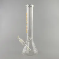 14.4 inches straight tube hookah beaker bong with logo and diffused downstem percolator
