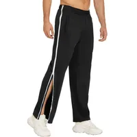 Calça masculina masculina roupas 2023 zip botão rasgue a emenda casual em splicing de basquete para calças de moletom com bolsos roupas masculinas 230324