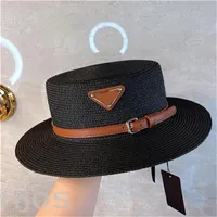 Beach hat for women mens designer caps unisex solid black brown with enamel metal gorra round brim casual occasions luxury hats uv protection PJ066 B23