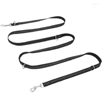 Dog Collars Multifunctional Training Leash Nylon Double Hands Free Pet Lead With Padded Handles