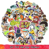 50 PCS Cool Graffiti Hip-Hop Waterproof Vinyl Stickers Pack for Teens Adults to DIY Helmets Skateboards Motorcycles Laptops Luggag219l