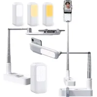 Selfie Monopods Phone Titular Lampe Selfie Preencher Suporte de luz Portátil PORT STAND Telefone Voiture fone Bluetooth Câmera Lamparas Lâmpada LED 230324