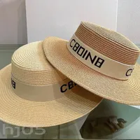 Luxury beach hats for men sunshade straw hat valuable birthday present for girl friend cappello modern originality hats for women wide round brim PJ064 B23