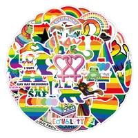 50pcs set Lesbian Gay Colorful Rainbow Stickers Aesthetic Laptop Water Bottle Waterproof Graffiti Decal Sticker Packs290k