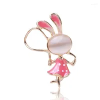 Brooches Skipping Rope Opal Brooch Pin For Women Girl Fashion Animal Lapel Enamel Pins Dress Accessories Party Daily Gift