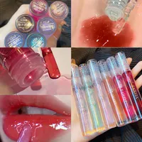 Lip Gloss Mirror Water Glaze Transparent Glass Oil Liquid Lipstick Lipgloss Moisturizing Natural High Care