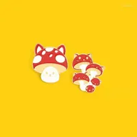 Brooches Cartoon Mushroom Enamel Pins Badge Red Anime Custom For Women Cute Backpacks Lapel Metal Jewelry Gifts Wholesale