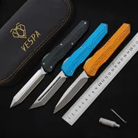 VESPA Tactical Combat knife Automatic EDC M390 steel blade Aluminum TC4 Handle outdoor camping hunting knives survival tool Self-217D