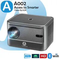 Projectors AUN A002 Android Projector LED Home Theater Projectors Support Full HD 4K Video Beamer Bluetooth WIFI Smart TV MINI Projector Z0323
