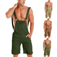 Men's Shorts Summer Strap Pants Loose Large Casual Vintage Men Rompers Straight Fashion Sexy Sportsshorts Overalls Workwear Jumpsuit