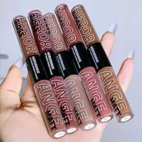 Lip Gloss 5 Colors Double Head Sexy Red Makeup Mud Mirror Water Glaze Matte Lipstick Korean Cosmetic
