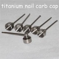 New Domeless Titanium Nail 14mm 18mm Female with Carb Cap Dabber Tools Grade 2 Ti Nails Glass Dab Rigs232n