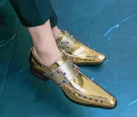 patent leather shoe for men formal shoes men classic coiffeur Designer italian loafers mens party shoes wedding dress erkek ayakkabi Size:EU39-46
