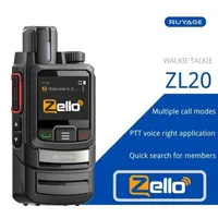 Walkie Talkie Ruyage ZL20 Zello 4G Radio med SIM -kort WiFi Bluetooth Long Range Profesional kraftfull tvåvägs Radio100km L230323