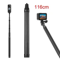 Selfie Monopods 116cm Carbon Fiber Monopod Selfie Stick Extendable With 1 4 Screw for GoPro Hero 11 Mini 9 Insta360 X3 DJI Osmo Action 3 Cameras 230324