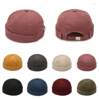 Berets Vintage Skullies Cap Solid Color Summer Hats Multipurpose Hip Hop Street Beanie Hat Brimless Portable Caps Fashion