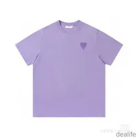 Designer amis paris shirit 2023ss primaverile classico cuore solido colore grande amore t-shirt a manica corta t-shirt per uomini e donne yojp