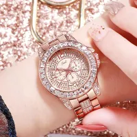 Wristwatches Steel Belt Diamond Set Ladies' Watch Full Women Fashion Waterproof Quartz