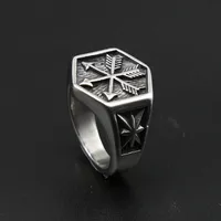Vintage Viking Arrow Ring Punk 316L Stainless Steel Compass Men Fashion Hip Hop Hippie Jewelry Drop Store Cluster Rings302T