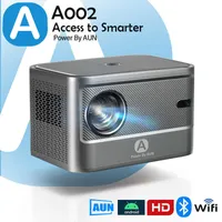 Projectors A002 Portable MINI Projector TV Smart Home Theater Cinema Android Projectors 4K Video Game Beamer Bluetooth WIFI Sync Smartphone Z0323