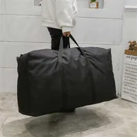 Unisex Thin Folding Luggage Bag Big Capacity Wearable Duffle Casual Light Men Handbag Weekender Oxford Clothing Storage s 2201132481