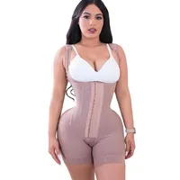 Women's Shapers Gorset Fajas Colombianas Large Size Shapewear Open Bust Body Corse Waist Trainer High Compression Skims Bodys214D