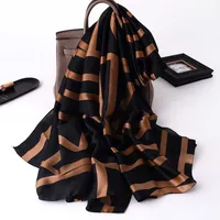 Sarongs 2023 Luxury Brand 180*90cm Classic Summer Women Silk Scarves Female Shawl Foulard Cover-Ups Lady Wrap Bandanna Muffler beach P230323